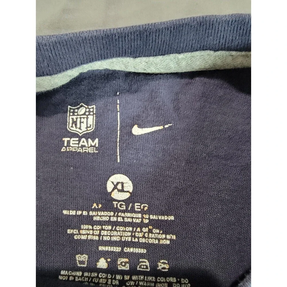 NFL Team Apparel Chicago Bears Big Graphic Logo Shirt XL Navy